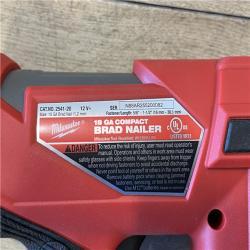 AS-IS Milwaukee FUEL 12-Volt Lithium-Ion Brushless Cordless 18-Gauge 1-1/2 in. Compact Brad Nailer (Tool Only)