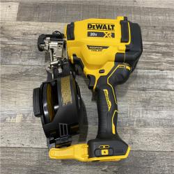 AS-IS DEWALT 20V MAX Lithium-Ion 15-Degree Electric Cordless Roofing Nailer Kit
