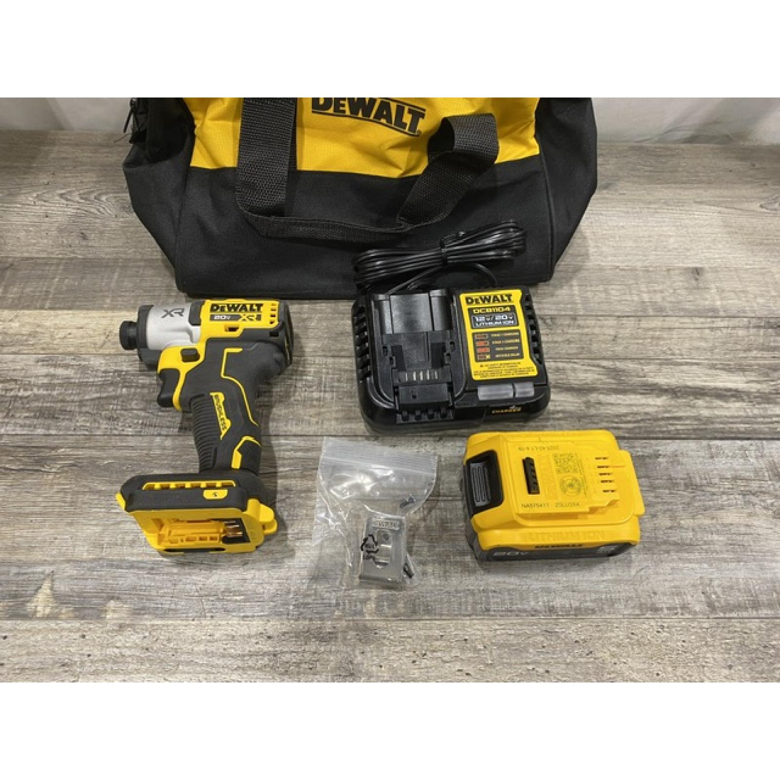 AS-IS DEWALT 20-Volt Maximum XR Lithium-Ion Cordless Brushless 1/4 in. 3-Speed Impact Driver Kit