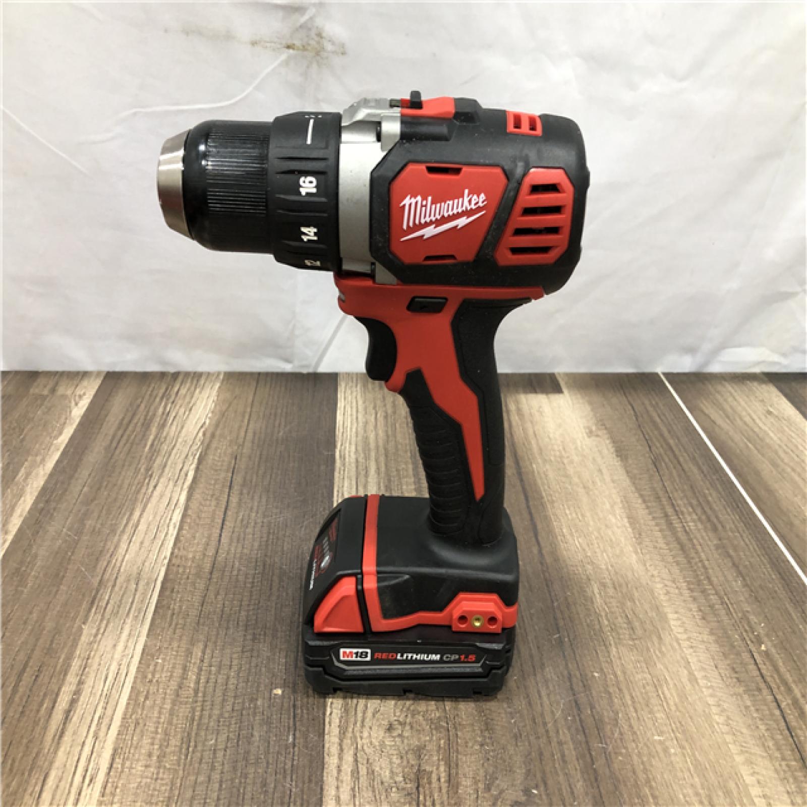 AS-IS Milwaukee 18V Lithium-Ion Cordless 1/2 in. Drill Driver Kit