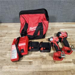 HOUSTON LOCATION - AS - IS Milwaukee 2 Tool Combo Kit W/ (2) Battery & Charger