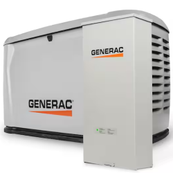 DALLAS LOCATION- AS-IS GENERAC 26 000 Watt Air-Cooled Standby Generator and 200-AMP Transfer Switch
