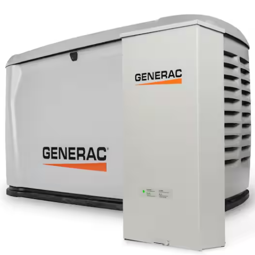DALLAS LOCATION- AS-IS GENERAC 26 000 Watt Air-Cooled Standby Generator and 200-AMP Transfer Switch