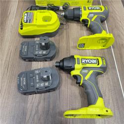 GOOD RYOBI ONE+ 18V Cordless 2-Tool Combo Kit with Drill/Driver, Impact Driver, (2) 1.5 Ah Batteries, and Charger