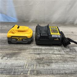 AS-IS DEWALT 20V MAX XR POWERSTACK Lithium-Ion Battery Starter Kit with 5.0Ah Battery and Charger