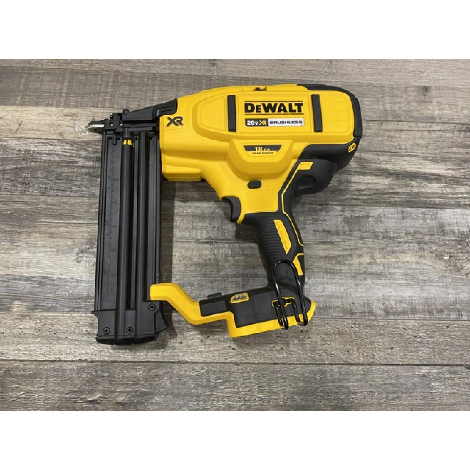 AS-IS DEWALT 20V MAX XR Lithium-Ion Electric Cordless 18-Gauge Brad Nailer (Tool Only)