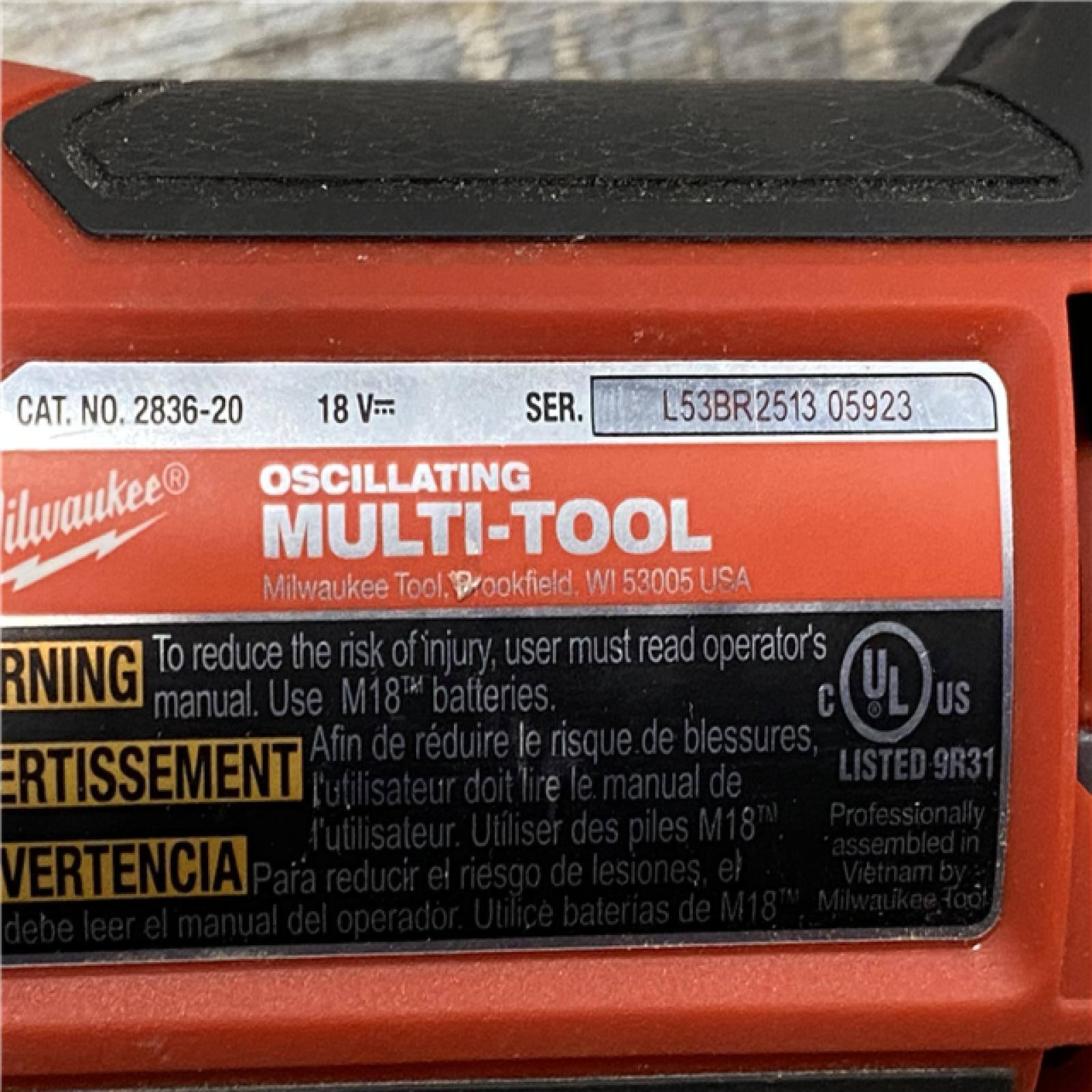 AS-IS Milwaukee FUEL 18V Lithium-Ion Cordless Brushless Oscillating Multi-Tool (Tool-Only)