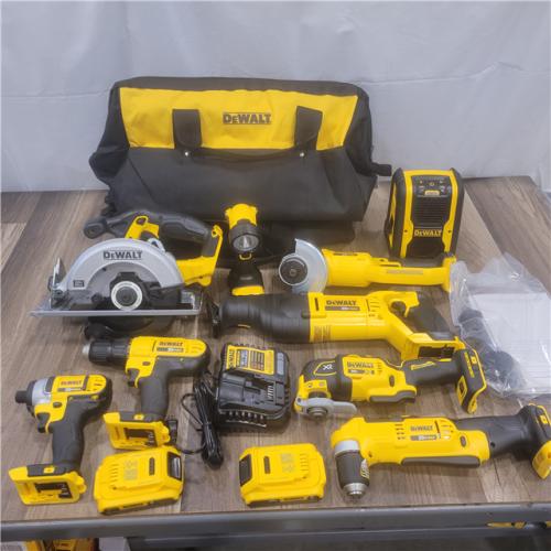 AS-IS Dewalt 20V MAX 9-Tool Power-Tool Combo Kit W/ Soft Case Including 2 Batteries & Charger