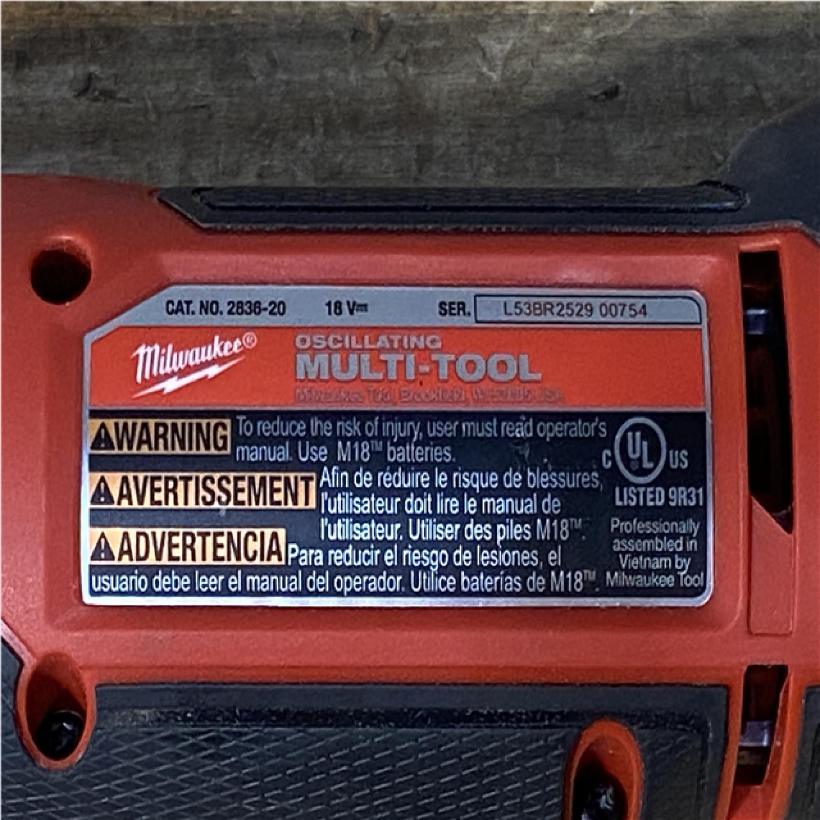 Houston Location AS-IS Milwaukee FUEL 18V Lithium-Ion Cordless Brushless Oscillating Multi-Tool (Tool-Only)