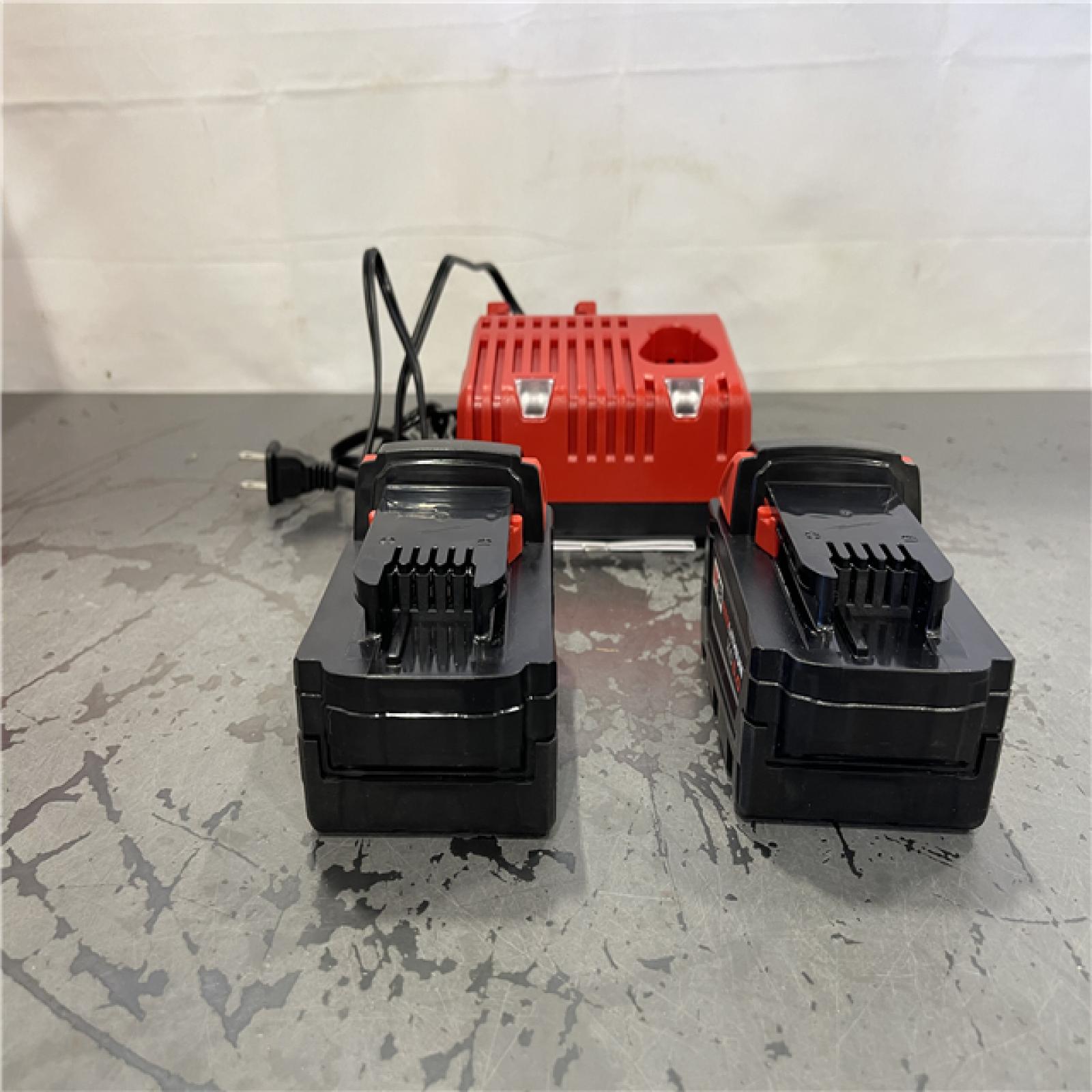 AS-IS- Milwaukee M18 18-Volt Lithium-Ion XC Starter Kit with Two 5.0Ah Batteries and Charger