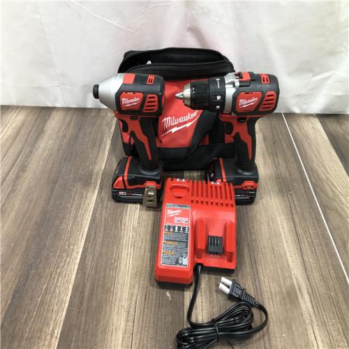 AS-IS Milwaukee 18V Lithium-Ion Cordless Drill Driver/Impact Driver Combo Kit