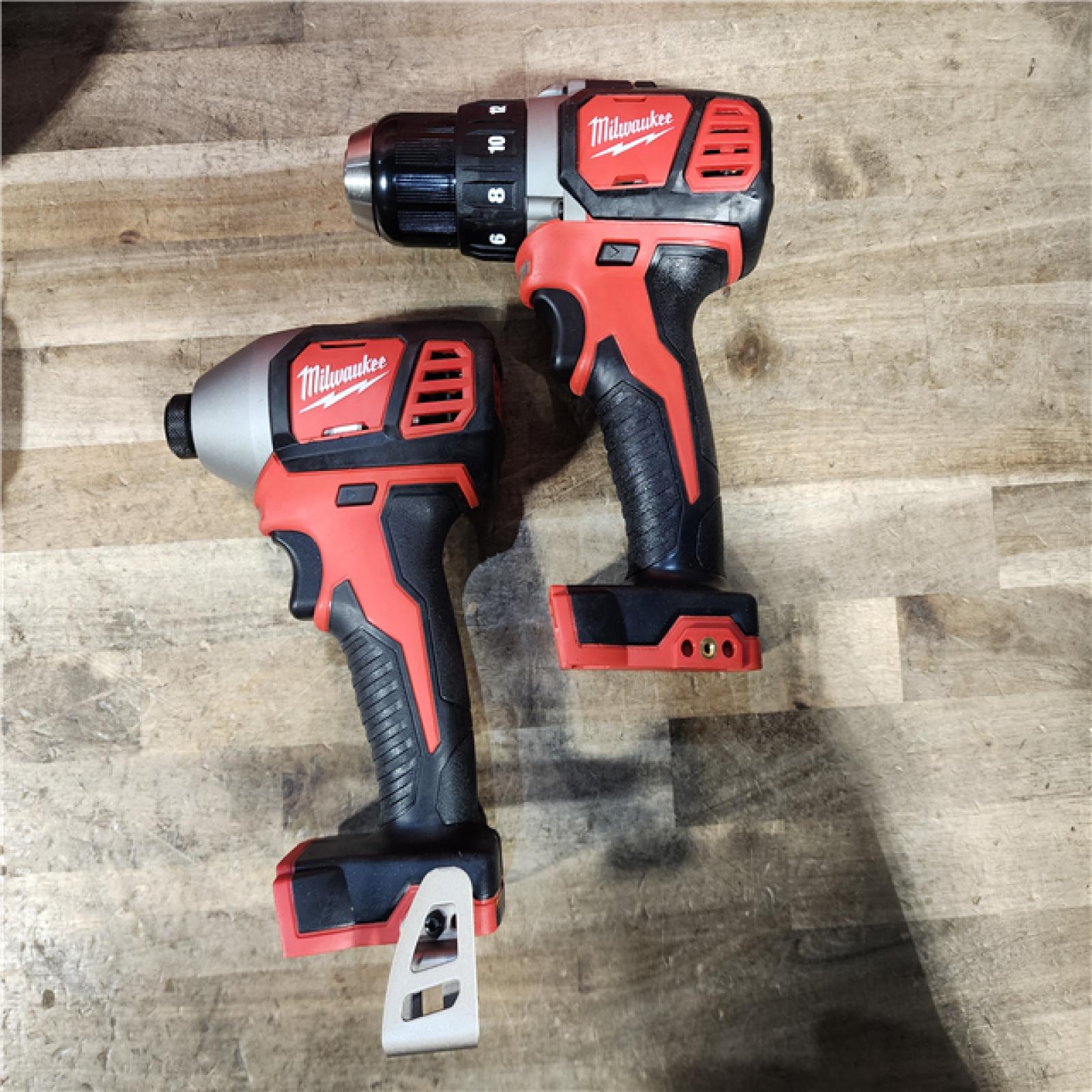 HOUSTON LOCATION - AS-IS Milwaukee 18V Lithium-Ion Cordless Drill Driver/Impact Driver Combo Kit