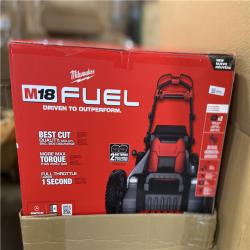 NEW! MILWAUKEE M18 FUEL Brushless Cordless 21 in. Walk Behind Dual Battery Self-Propelled Mower W/(2) 12.0Ah Battery and Rapid Charger