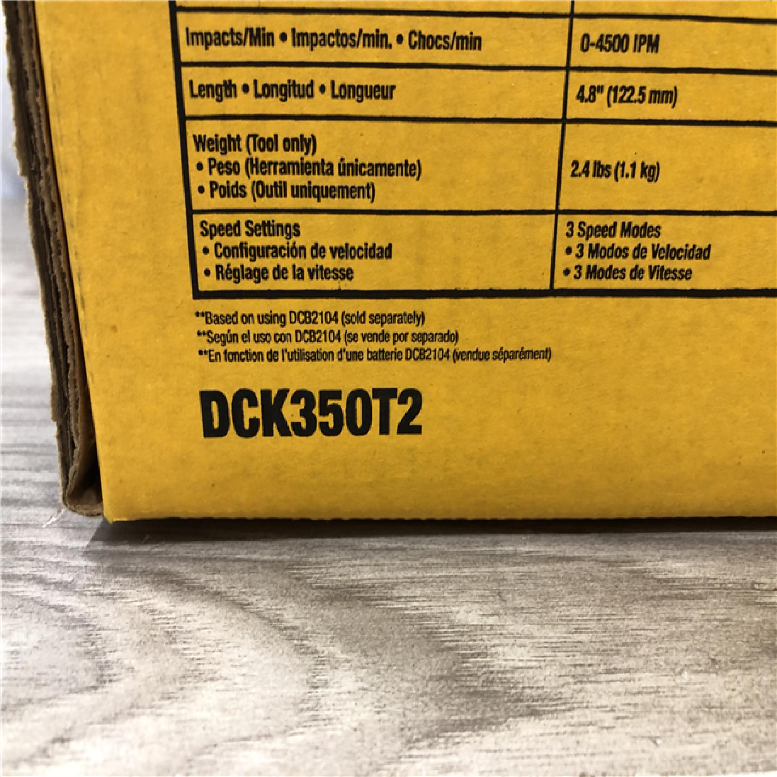 NEW! - DeWalt 20V MAX Lithium-Ion Cordless 3-Tool Combo Kit