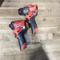 HOUSTON LOCATION - AS-IS Milwaukee FUEL 12-Volt Lithium-Ion Brushless Cordless Hammer Drill and Impact Driver Combo Kit