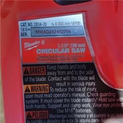 HOUSTON LOCATION - AS-IS Milwaukee M18 FUEL 7-1/4 Inch Circular Saw (Bare Tool)