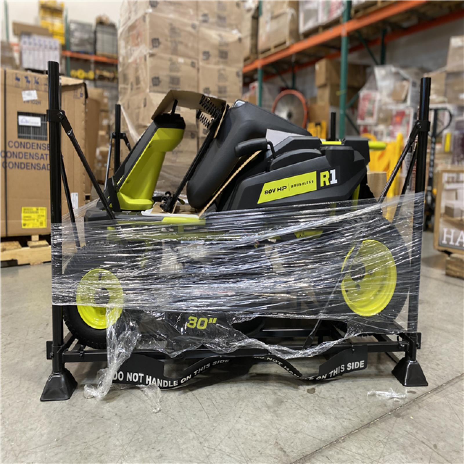 DALLAS LOCATION-RYOBI R1 80V HP BRUSHLESS MOWER WITH BATTERY AND CHARGER