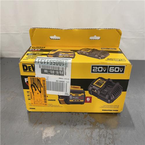 New! - DEWALT FLEXVOLT 20V/60V MAX Lithium-Ion 6.0Ah Battery Pack with 6 Amp Output Charger