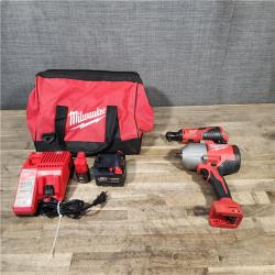 HOUSTON LOCATION - AS-IS Milwaukee 12/18V Lithium-Ion Cordless 3/8 in. Ratchet and 1/2 in. High Torque Impact Wrench with Friction Ring Combo Kit