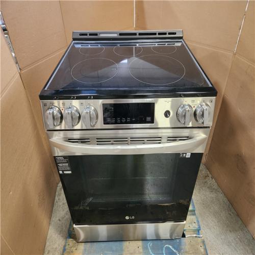 Phoenix LG 30 in. 6.3 cu. ft. 5 Burner Element Slide-In Electric Range in PrintProof Stainless Steel w/ Instaview  Air Fry  ProBake