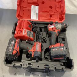 AS-IS- MILWAUKEE M18 FUEL 18V Lithium-Ion Brushless Cordless Hammer Drill and Impact Driver Combo Kit