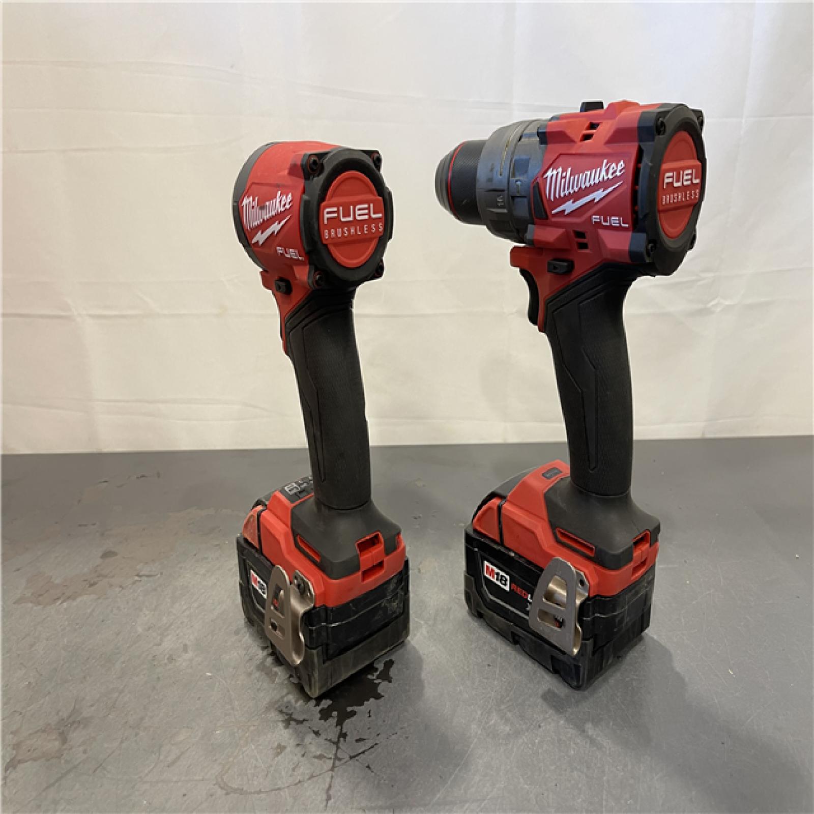 AS-IS - MILWAUKEE M18 FUEL 18V Lithium-Ion Brushless Cordless Hammer Drill and Impact Driver Combo Kit