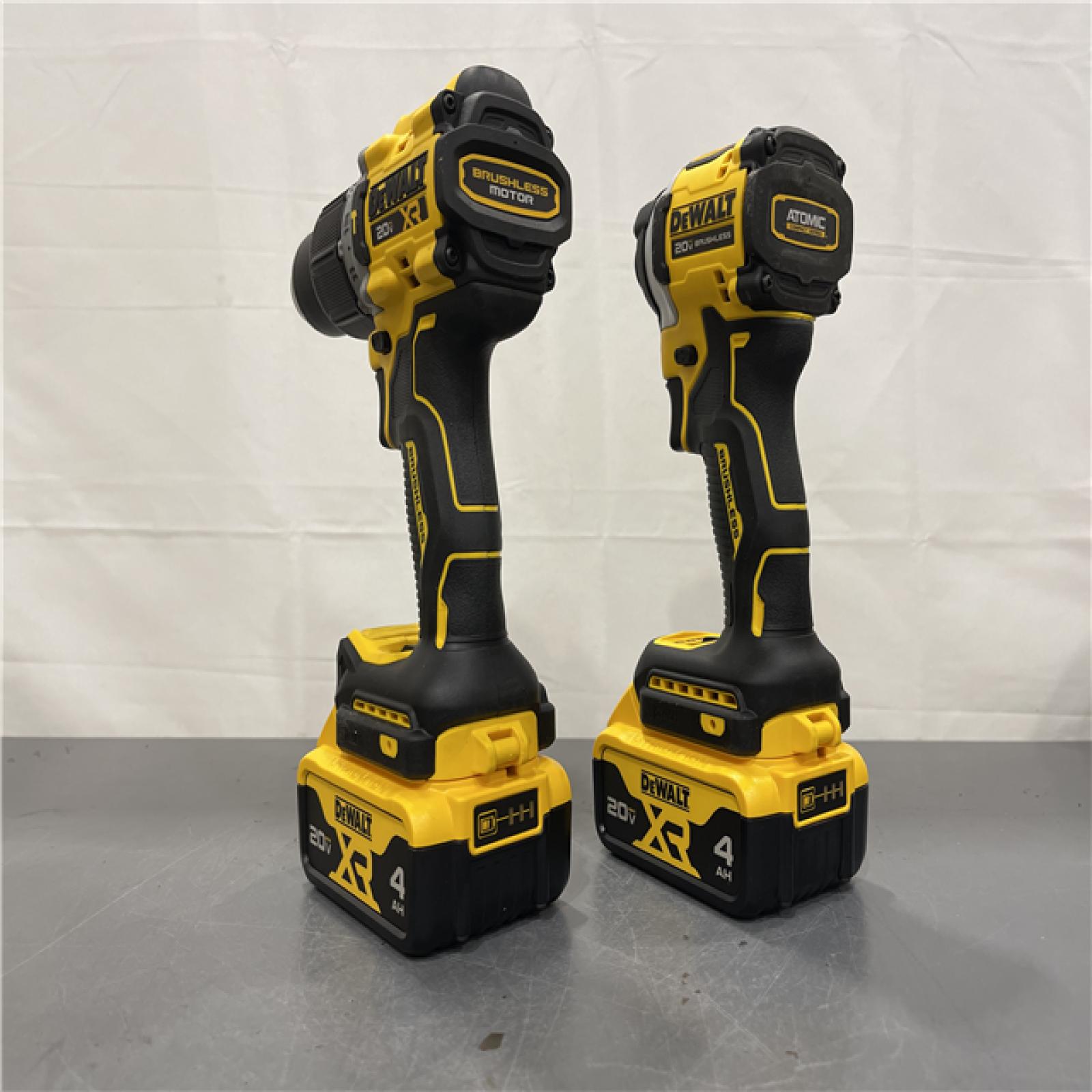 AS-IS - DEWALT 20V MAX XR Hammer Drill and ATOMIC Impact Driver 2 Tool Cordless Combo Kit