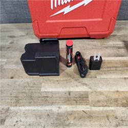 HOUSTON LOCATION - AS-IS Milwaukee Green 100 ft. Cross Line and Plumb Points Rechargeable Laser Level