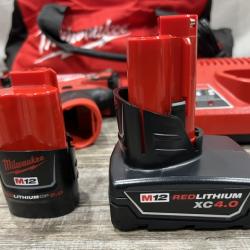AS-IS Milwaukee FUEL 12-Volt Lithium-Ion Brushless Cordless Hammer Drill and Impact Driver Combo Kit
