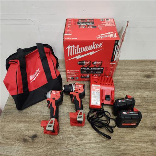 Phoenix Location Milwaukee M18 18V Lithium-Ion Brushless Cordless Compact Drill/Impact Combo Kit (2-Tool) w/(2) 2.0 Ah Batteries, Charger & Bag
