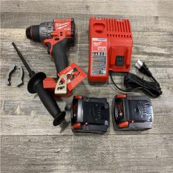 AS-IS Milwaukee FUEL 18V Lithium-Ion Brushless Cordless 1/2 in. Hammer Drill Driver Kit