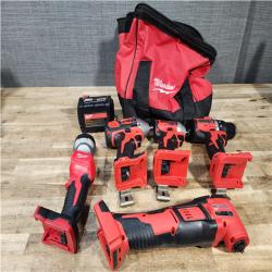 Houston Location AS-IS Milwaukee Drill and Impact Driver and Impact Wrench and Multitool and Work Light and Battery
