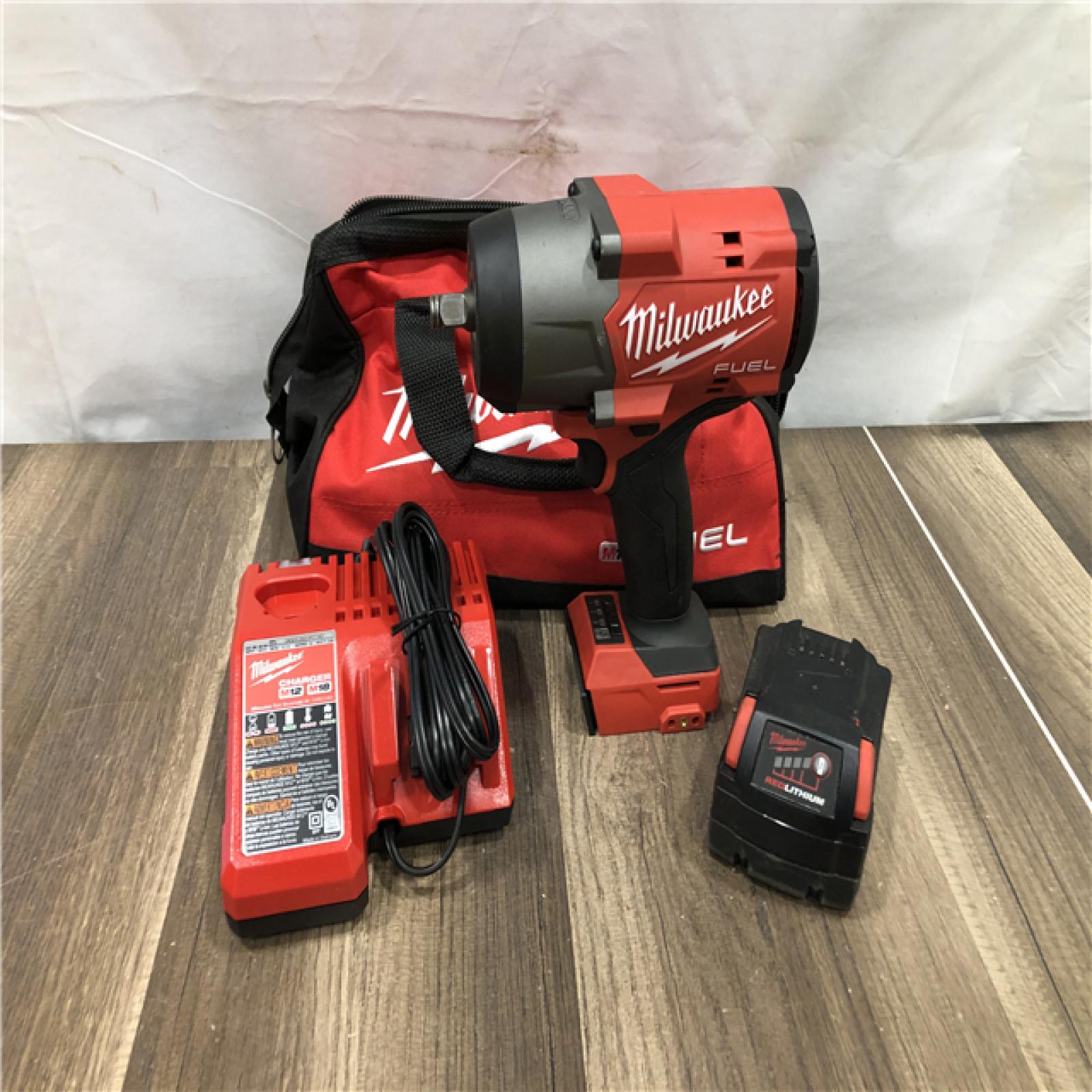 AS-IS Milwaukee FUEL 18V Lithium-Ion Brushless Cordless 1/2 in. Impact Wrench w/Friction Ring Kit