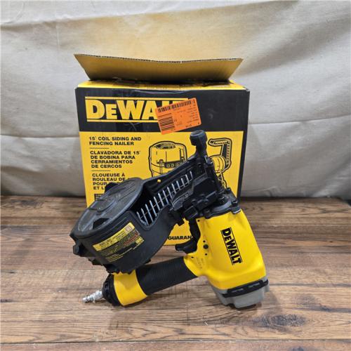 AS-IS DEWALT DW66C-1 2-1/2 Inch 15 Degree Coil Siding and Fencing Nailer