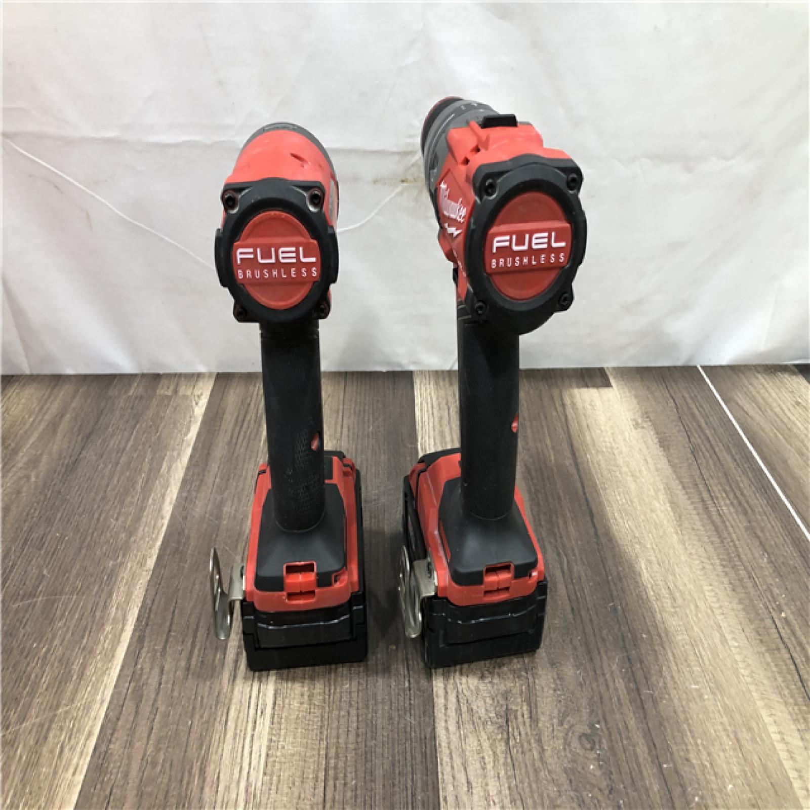 AS-IS Milwaukee FUEL 18V Lithium-Ion Brushless Cordless Hammer Drill and Impact Driver Combo Kit