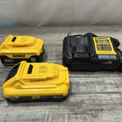 AS-IS DEWALT 20V MAX Lithium-Ion Starter Kit with 4.0 Ah and 5.0 Ah Batteries and Charger