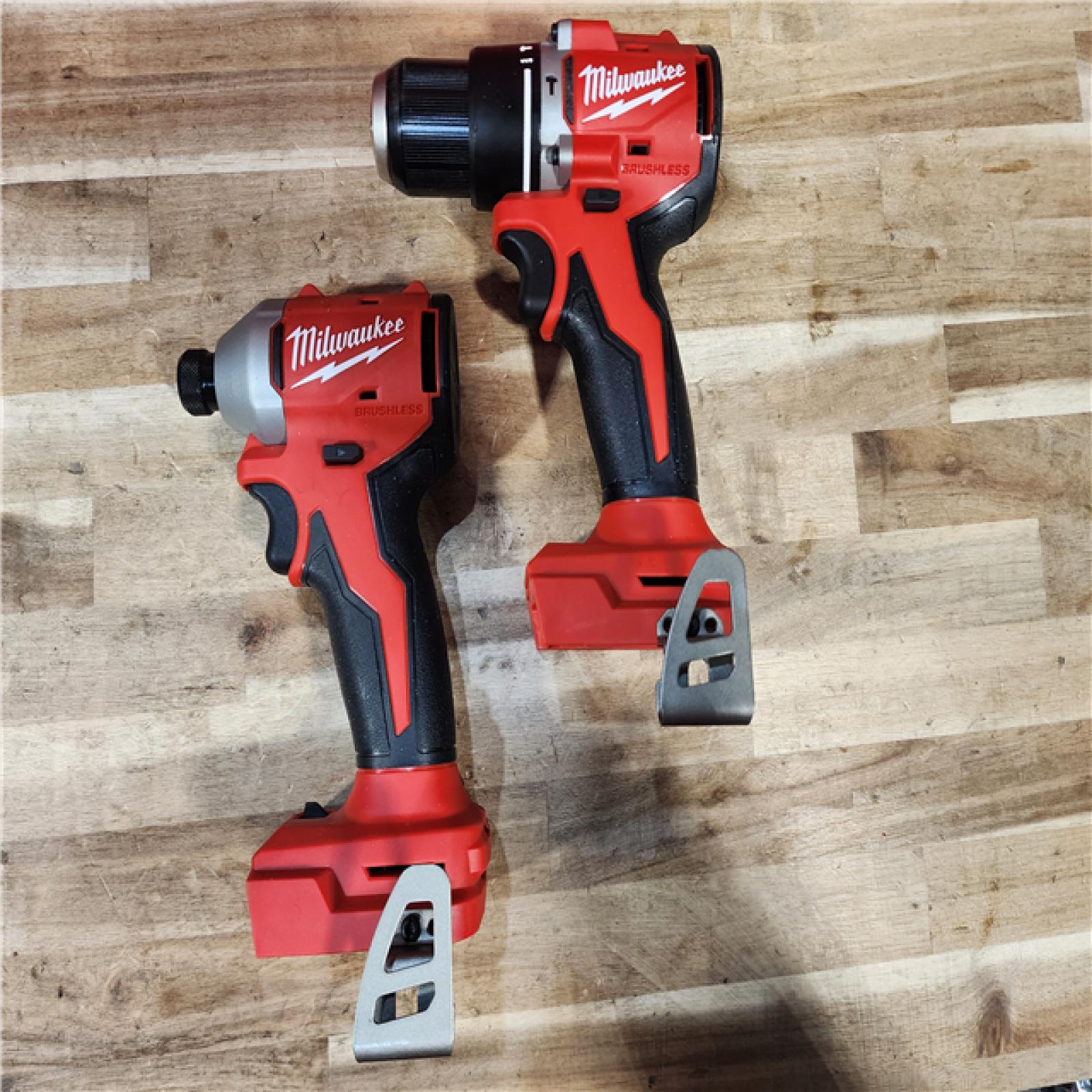 HOUSTON LOCATION - AS-IS Milwaukee 18-Volt Lithium-Ion Brushless Cordless Compact Hammer Drill/Impact Combo Kit