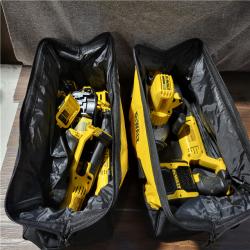CALIFORNIA AS-IS DEWALT 9-TOOL COMBO KIT(BATTERIES,CHARGER,AND BAGS INCLUDED)