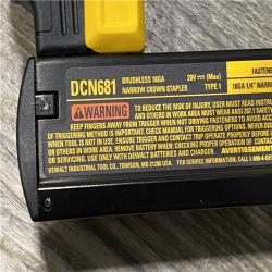 AS-IS DEWALT 20V MAX XR Lithium-Ion Cordless 18-Gauge Narrow Crown Stapler Kit