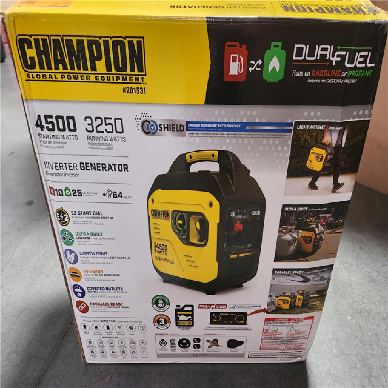 CALIFORNIA AS-IS CHAMPION PORTABLE INVERTER GENERATOR