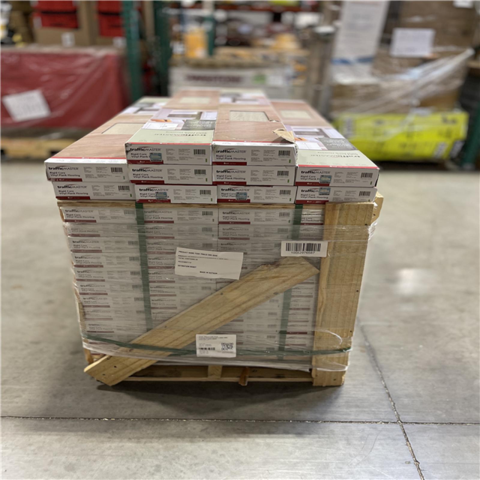 DALLAS LOCATION - AS-IS TrafficMaster Teak Trails Oak 6 MIL x 6 in. x 48 in. Click Lock Vinyl Flooring (54 UNITS)