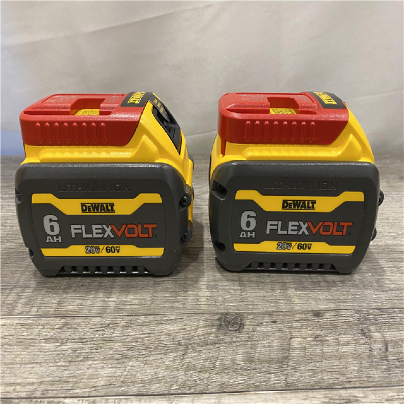 AS-IS DEWALT FLEXVOLT 20V/60V MAX Lithium-Ion 6.0Ah Battery Pack (2 Pack)