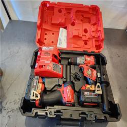 AS-IS- M18 FUEL 18V Lithium-Ion Brushless Cordless Hammer Drill & SURGE Impact Driver Combo Kit (2-Tool) W/ (2) 5.0 Ah Battery