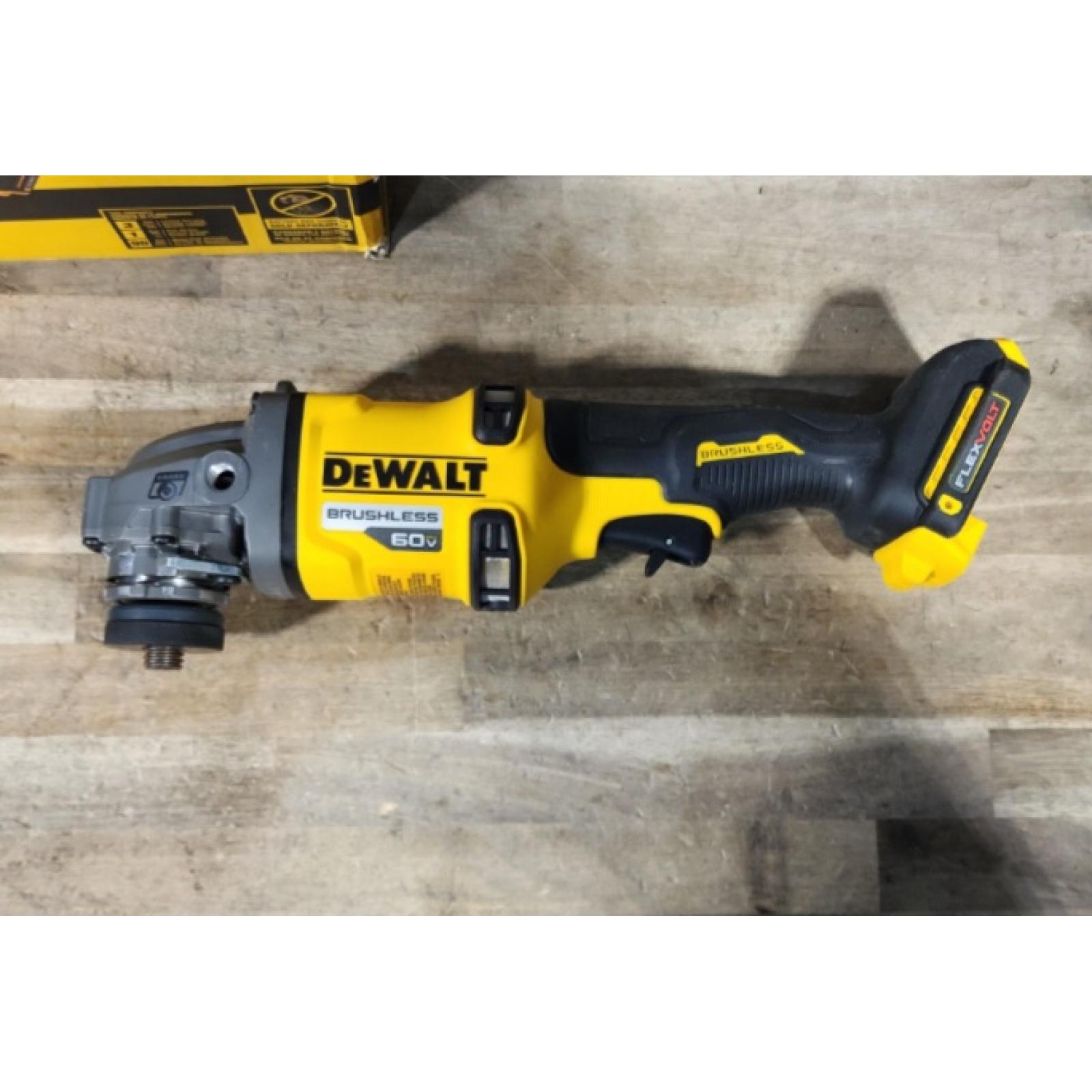HOUSTON LOCATION - AS-IS DEWALT 60V MAX Cordless Brushless 4.5 in. to 6 in. Small Angle Grinder with Kickback Brake (Tool Only)