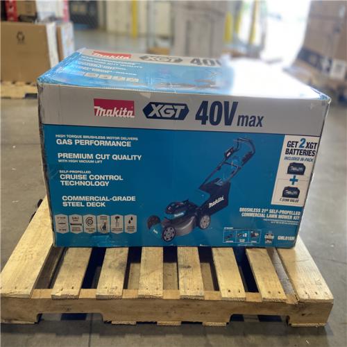 NEW! - Makita 40V max XGT Brushless Cordless 21 in. Walk Behind Self-Propelled Commercial Lawn Mower Kit (4.0Ah)