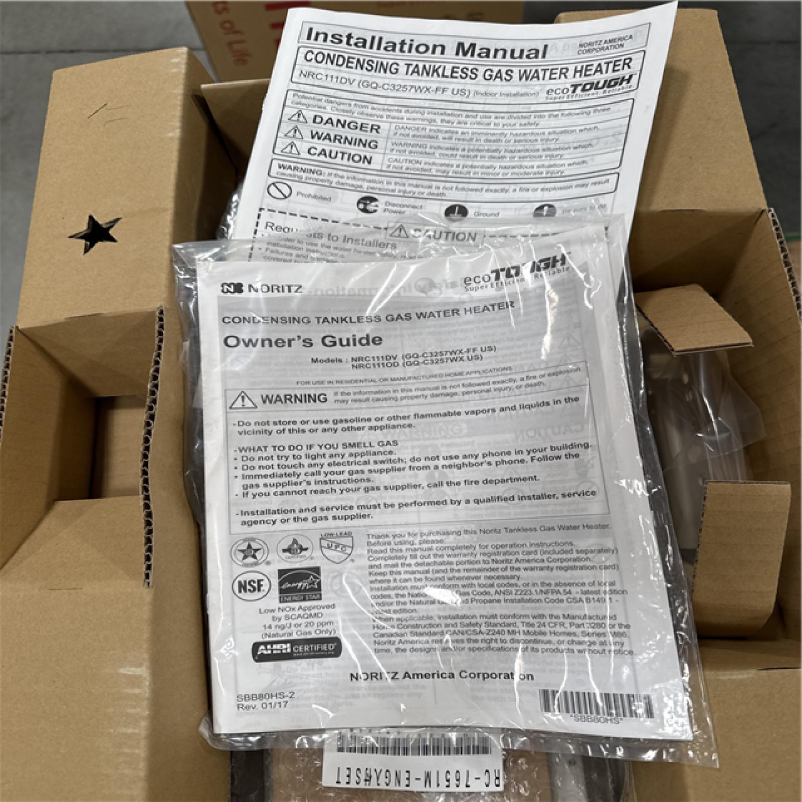 California NEW Noritz Condensing Tankless Gas Water Heater