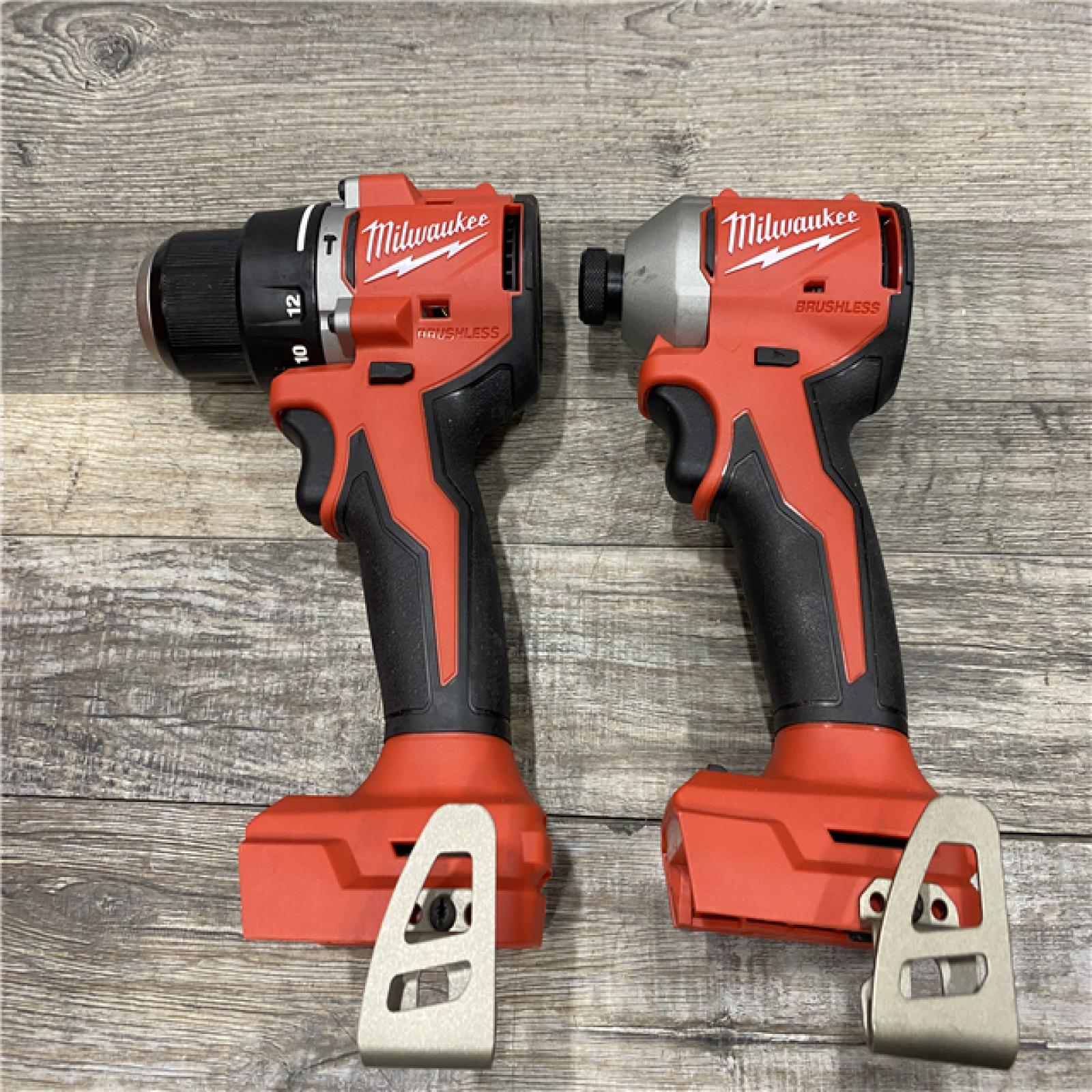 AS-IS Milwaukee 18-Volt Lithium-Ion Brushless Cordless Compact Hammer Drill/Impact Combo Kit