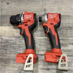 AS-IS Milwaukee 18-Volt Lithium-Ion Brushless Cordless Compact Hammer Drill/Impact Combo Kit