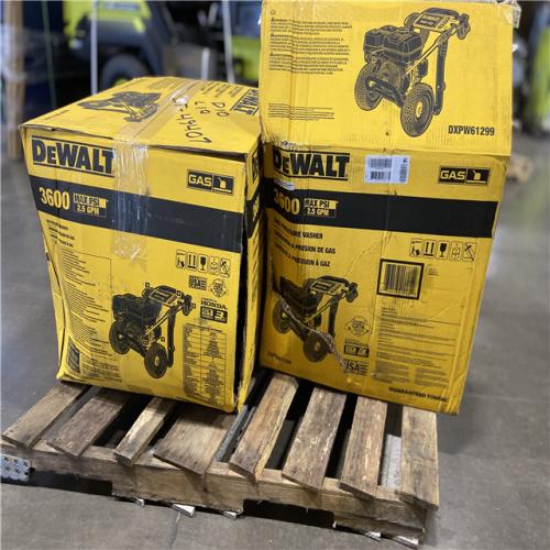 DALLAS LOCATION - DEWALT 3600 PSI 2.5 GPM Cold Water Gas Professional Pressure Washer with HONDA GX200 Engine (2 UNITS)