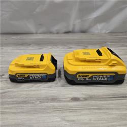 AS-IS Dewalt 20V MAX POWERSTACK Lithium-Ion Batteries and Charger Starter Kit